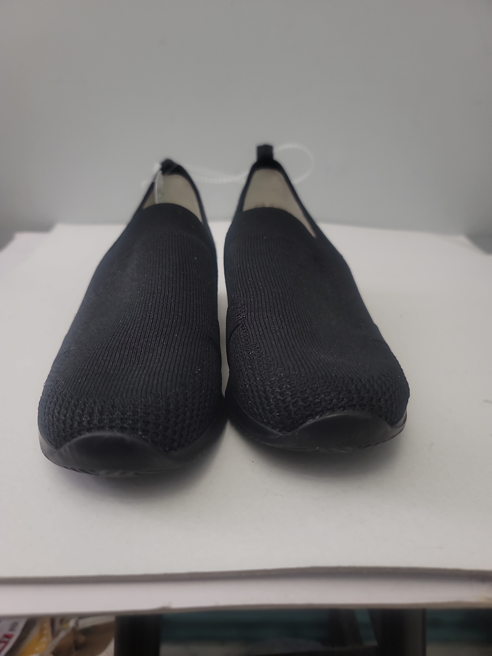 ara Leena Black Slip-On Knit Sneakers